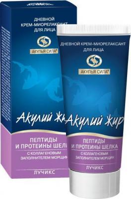 Акулья сила крем-миорелаксант дневной для лица "акулий жир. пептиды и протеины шелка" туба 50мл – фото 5