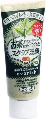 Скраб "Everish" для лица из скорлупы грецкого ореха с зеленым чаем и гаммамелисом130 гр – фото 1