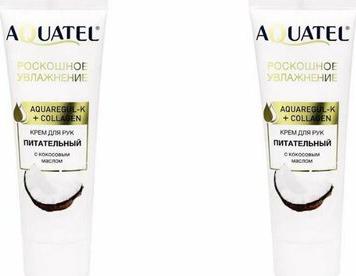 AQUATEL Крем для рук, с кокосовым маслом, 75 мл, 3 шт – фото 5