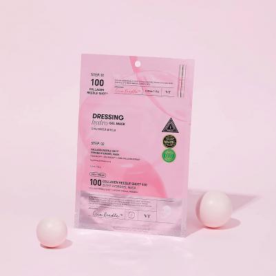 Vt Двухэтапная, гидрогелевая маска для лица с микроиглами и коллагеном Vita-Light Reedle Shot 100 Collagen Extract Mask – фото 2