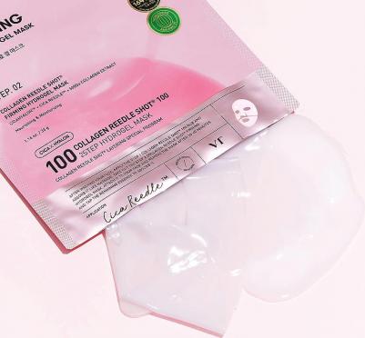 Vt Двухэтапная, гидрогелевая маска для лица с микроиглами и коллагеном Vita-Light Reedle Shot 100 Collagen Extract Mask – фото 10