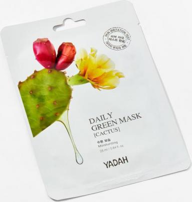 Увлажняющая маска на тканевой основе с экстрактом опунции DAILY GREEN MASK-CACTUS 1 шт – фото 4