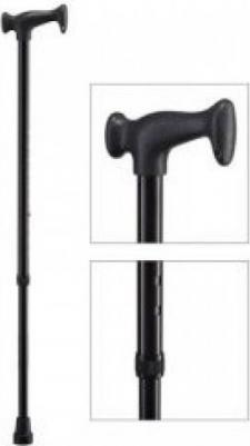 Трость с ручкой комфорт ограничивающей скольжение руки черный – фото 1