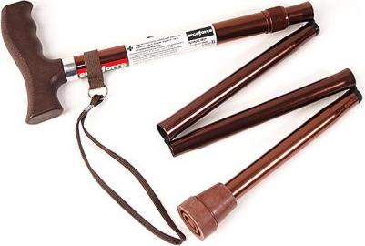 Трость опорная, регулируемая по высоте, складная Е 0601 бронза – фото 1