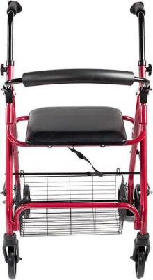 Barry RollPush / Барри - ролятор, складной, с сиденьем, опорой под спину и съемной корзиной