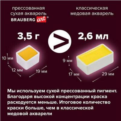 Акварель художественная кюветы набор 48 цветов по 3,5 г, металлический кейс "Art premiere" – фото 4