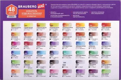 Акварель художественная в кюветах набор 48 цветов по 2,5 г "Art debut" – фото 4