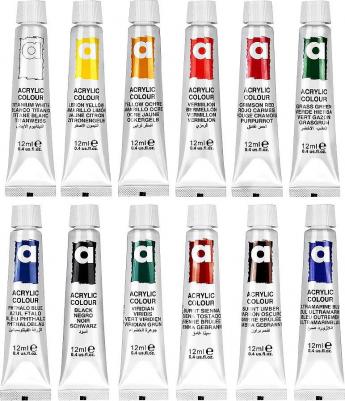 Краски акриловые художественные 12 цветов в тубах по 12 мл – фото 3