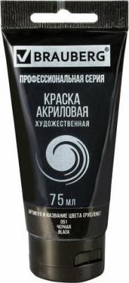 Краски акриловые художественные для рисования, набор 2 шт по 75 мл, черные – фото 1