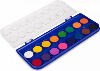 Краски акварельные сухие "PREMIUM" 16 цветов, круглые кюветы 23 мм, пенал с европодвесом, 191744 – фото 11