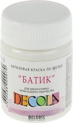 Краска акриловая шелк, батик 50 мл Белая – фото 1