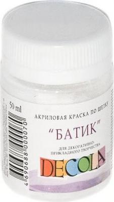 Краска акриловая шелк, батик 50 мл Белая – фото 3