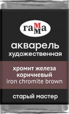 Акварель художественная "Старый мастер" хромит железа коричневый, 2,6мл, кювета, 360127