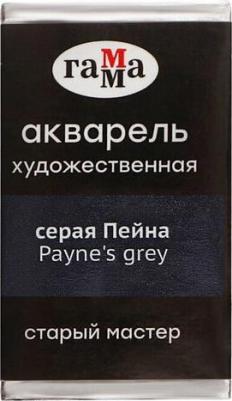 Акварель художественная "Старый Мастер" серая Пейна, 2,6 мл, кювета – фото 2