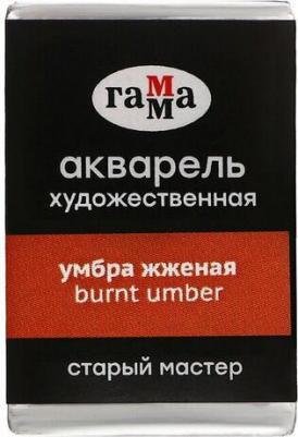 Акварель художественная "Старый Мастер" умбра жженая, 2,6 мл, кювета – фото 1