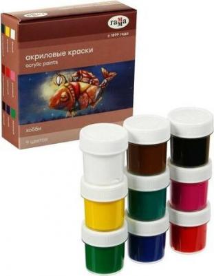 Краски акриловые "Хобби", 9 цветов по 20 мл, в баночках, 3012197 – фото 15