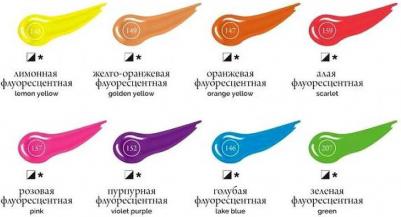 Краски акриловые флуоресцентные, 8 цветов по 12 мл, 612005 – фото 4