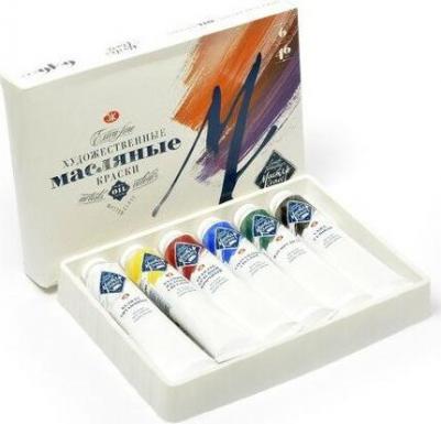 Масляные краски в тубах, 6 цветов по 46 мл, ЗХК Невская палитра – фото 4