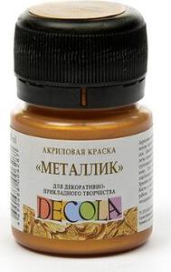 Краска акриловая Metallic 20 мл ЗХК «Декола» 4926968 золото ацтеков – фото 3