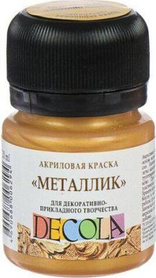 Краска акриловая Metallic 20 мл ЗХК "Декола" 4926971 Золото олимпик