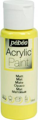 Краска художественная Acrylic Paint декоративная матовая 59 мл светло-желтый
