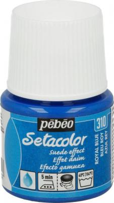 Краска по ткани для темного и светлого, с эффектом замши, Setacolor, 45 мл, синяя королевская