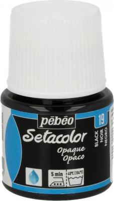 Краска Setacolor 45 мл для темных и светлых тканей черный
