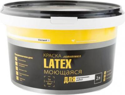 Краска латексная Element SE Latex для стен и потолков моющаяся 4,5 л – фото 2