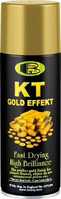 Краска аэрозольная акриловая универсальная, золотой металлик, KT Gold Effect, 200 мл / Краска в баллончике № 183 – фото 1