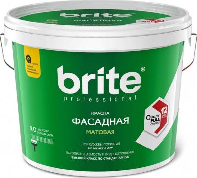 Фасадная краска белая, матовая, база А, ведро 9 л – фото 1