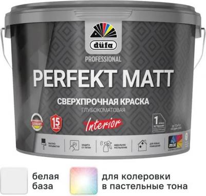 Краска для стен и потолков Perfekt Matt матовая цвет белый база Б1 2.5 л – фото 1