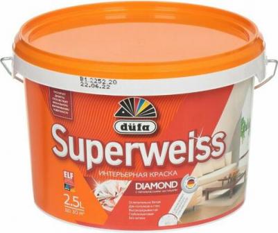 Краска в/д Superweiss RD4 глубокоматовая белая 2,5л – фото 2