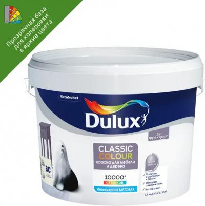 Краска для мебели и дерева Classic Colour моющаяся матовая прозрачный 2.25 л