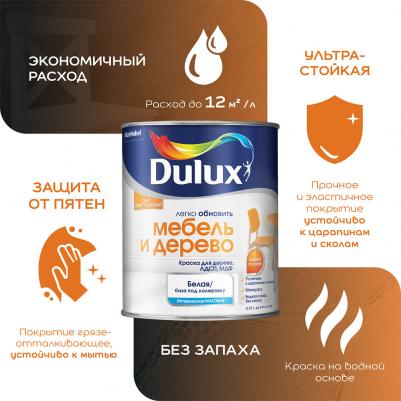 Краска Мебель и Дерево основа BW белая матовая 2 л – фото 4