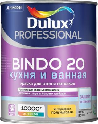 Краска моющаяся Bindo 20 кухня и ванная база BС бесцветная 0,9 л