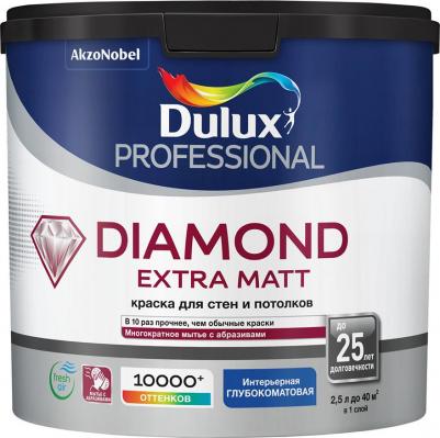 Краска моющаяся Diamond Extra Matt база BW белая 2,5 л