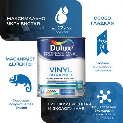 Краска моющаяся Vinyl Extra Matt база BC бесцветная 4,5 л – фото 5