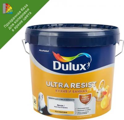 Краска Ultra Resist кухня и ванная полуматовая, BC, 4,5 л