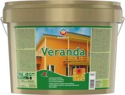 Краска для деревянных фасадов Veranda белая основа A 9,5 л – фото 2