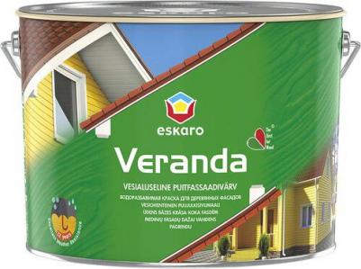 Краска для деревянных фасадов Veranda белая основа A 9,5 л