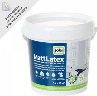 Краска латексная для стен и потолков Mattlatex матовая база А 1 л – фото 3