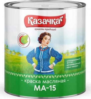 Краска масляная МА-15, глянцевая, 2,8 кг, зеленая – фото 1