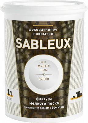 Краска декоративная акриловая Sableux с эффектом перламутрого песка белый 1 л – фото 1
