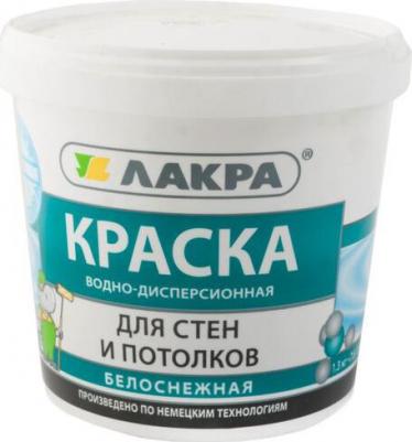 Краска водно-дисперсионная для стен и потолков белоснежная 1,3кг 7385022 – фото 1