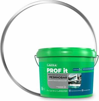 Краска водно дисперсионная резиновая Prof It Prof It 6 кг бесцветная – фото 1