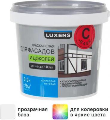 Краска для фасадов и цоколей матовая прозрачная база С 0.9 л