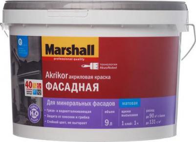 AKRIKOR краска фасадная, силикон-акриловая, матовая, база BС (9л) – фото 1