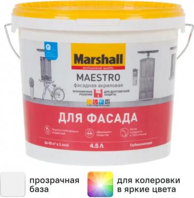 Краска фасадная Maestro матовая прозрачная база BC 4.5 л – фото 9