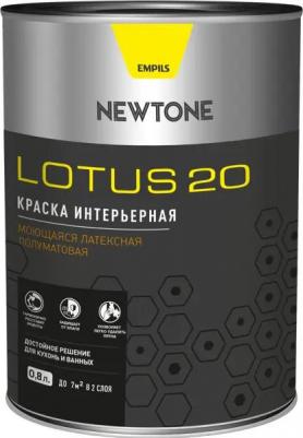 Краска для стен и потолков Lotus 20 цвет белый 0.8 л – фото 1
