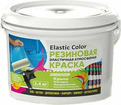 Краска резиновая эластичная атмосферная Elastic Color зеленый мох RAL6005 4601147117482 – фото 1